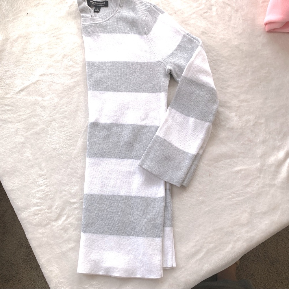 Banana Republic Rugby stripe crew neck Pima cotton/Cashmere Sweater SP - Picture 9 of 11